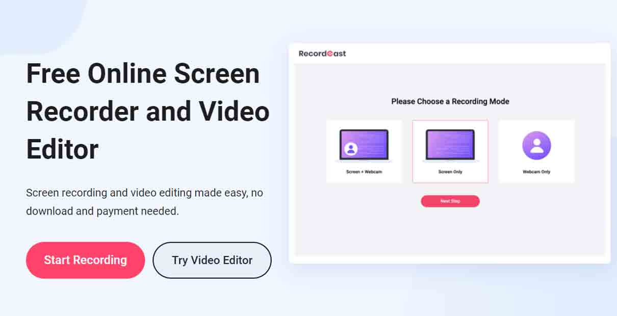 record your screen using recordcast
