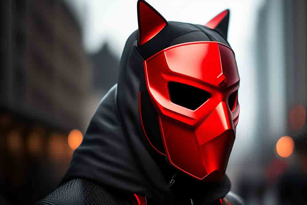 Red Mask Man AI art