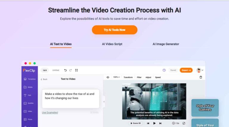 FlexClip AI-Video Editing: Mastering Video Creation with AI