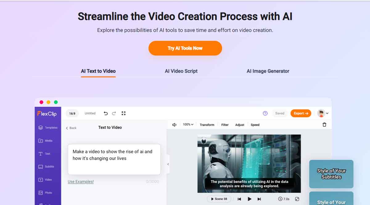 Read more about the article FlexClip AI-Video Editing: Mastering Video Creation with AI