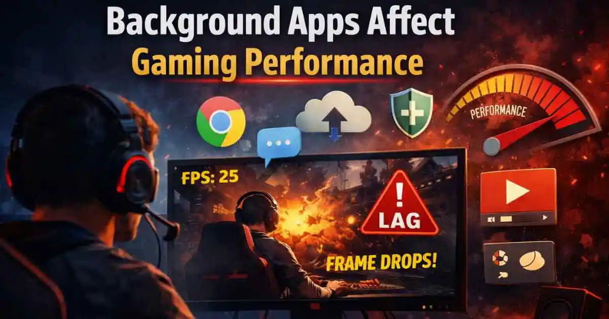 Background apps affect gaming performance by reducing FPS and system speed