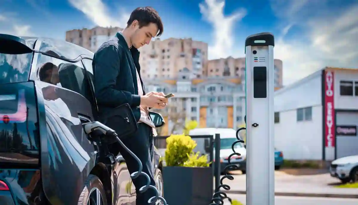 Electric vehicle charging at home showing EV charging hacks to save money and reduce electricity costs