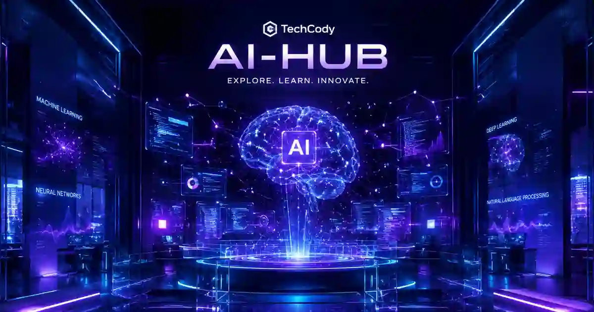 TechCody AI Automation Hub futuristic technology interface